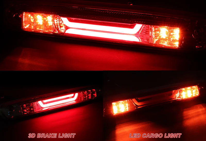 2004-2012 GMC Canyon LED 3RD Brake Chrome Light Rear Stop Lamp - Red Lens - Image 4