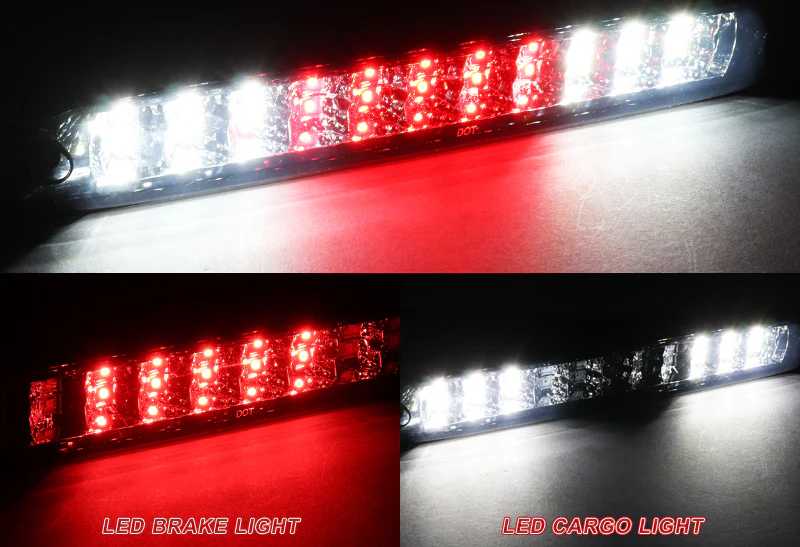 2004-2012 Chevrolet Colorado LED 3RD Brake Light Rear Stop Lamp - Chrome Housing Clear Lens - Image 2