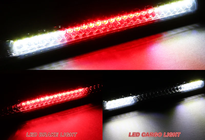 2004-2015 Nissan Titan / Frontier LED 3RD Brake Light Rear Stop Lamp - Black Housing Clear Lens - Image 4