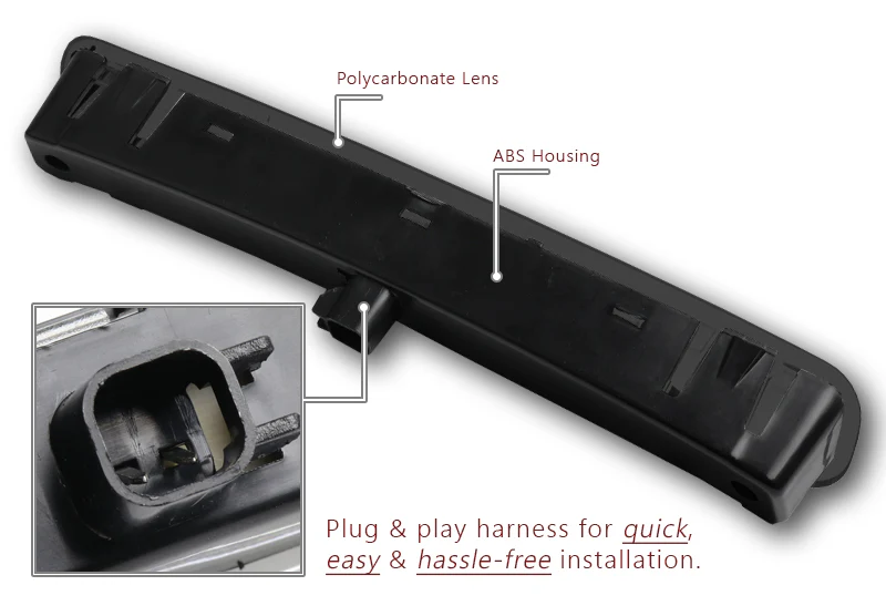 2005-2009 Ford Mustang LED 3RD Brake Light Rear Stop Lamp - Chrome Housing Smoked Lens - Image 3