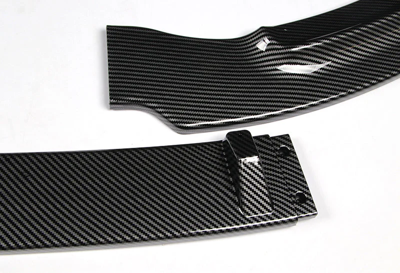 2006-2008 Honda Civic 4DR JDM CS-Style Carbon Look 3-Piece Front Bumper Body Spoiler Splitter Lip Kit with LED Grill Emblem - Image 7