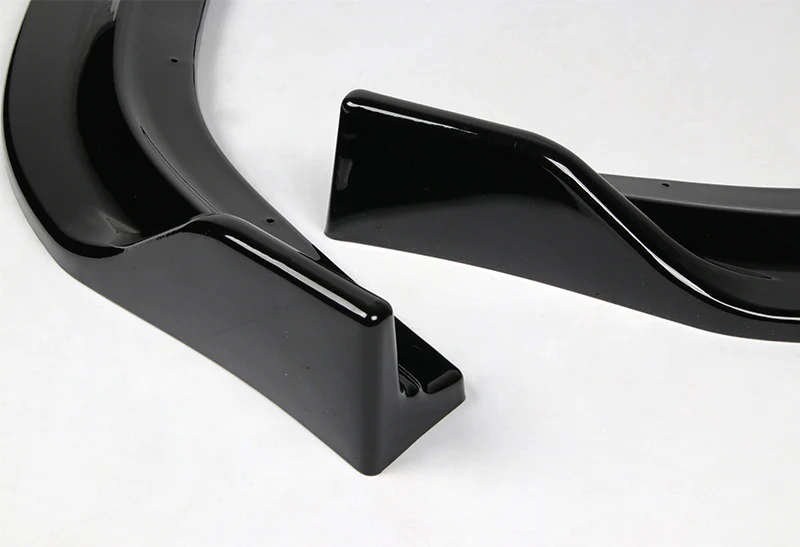 2006-2008 Honda Civic 4DR JDM CS-Style Painted Black 3-Piece Front Bumper Body Spoiler Splitter Lip Kit - Image 2