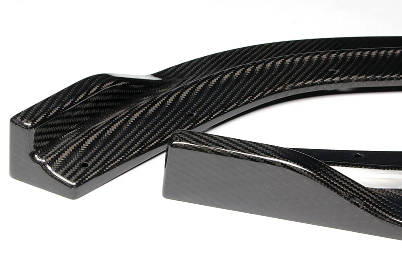 2006-2008 Honda Civic 4DR JDM CS-Style Real Carbon Fiber 3-Piece Front Bumper Body Spoiler Splitter Lip Kit - Image 2