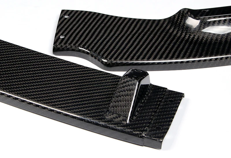 2006-2008 Honda Civic 4DR JDM CS-Style Real Carbon Fiber 3-Piece Front Bumper Body Spoiler Splitter Lip Kit - Image 4