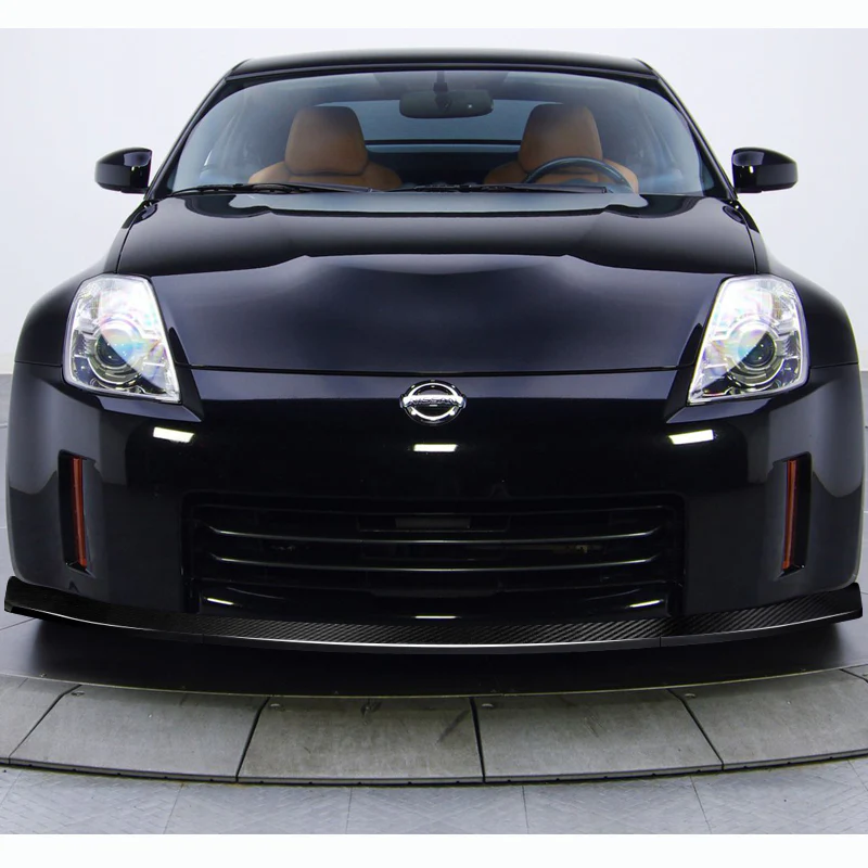 2006-2009 Nissan 350Z GT-Style Real Carbon Fiber 3-Piece Front Bumper Body Spoiler Splitter Lip Kit - Image 7