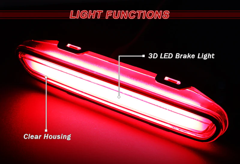2006-2010 Dodge Charger SXT SRT LED 3RD Brake Light Rear Stop Lamp - Clear Lens - Image 4