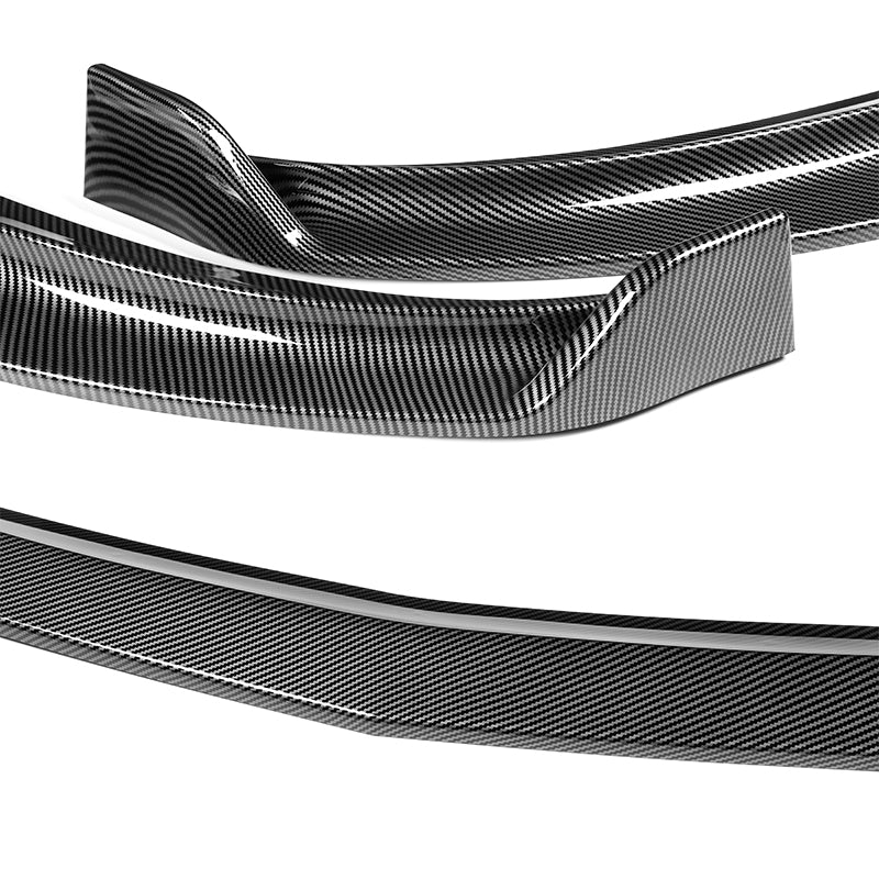 2007-2009 Infiniti G35 G37 4DR GT-Style Carbon Look 3-Piece Front Bumper Body Spoiler Splitter Lip Kit - Image 6