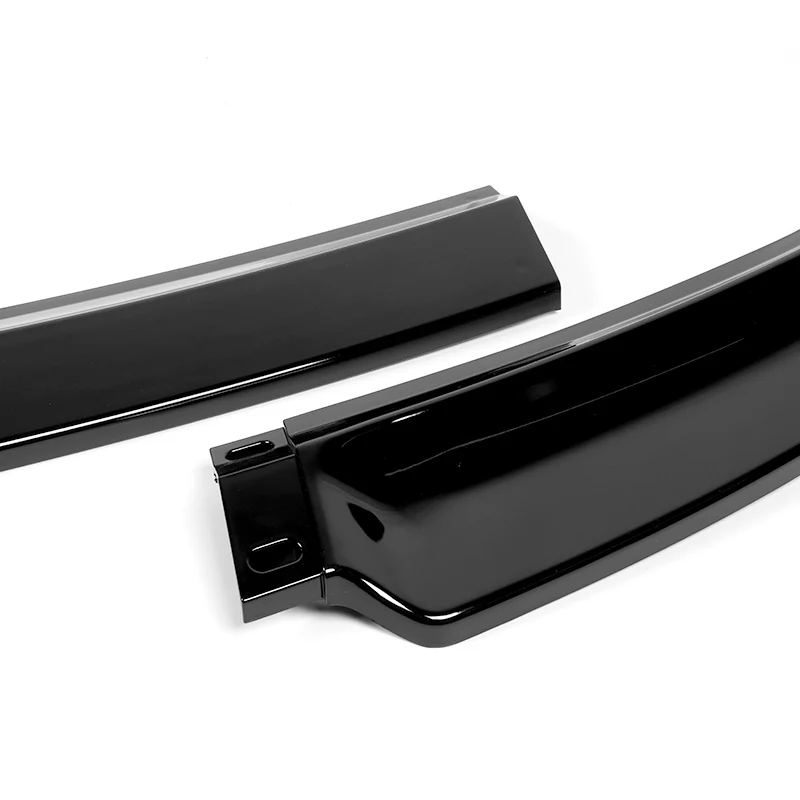 2007-2009 Infiniti G35 G37 4DR GT-Style Painted Black 3-Piece Front Bumper Body Spoiler Splitter Lip Kit with Metal Emblems Set - Image 3