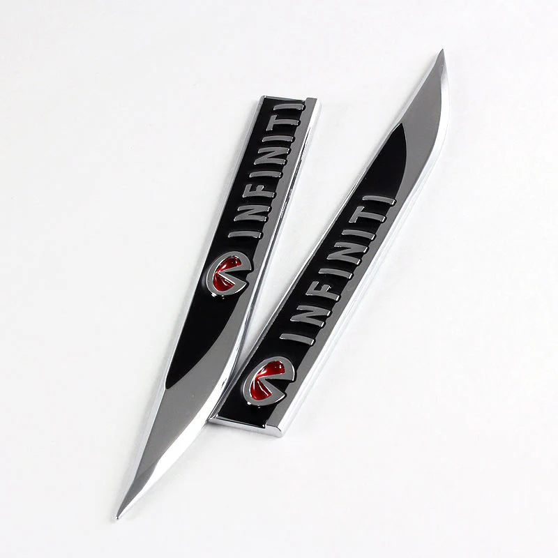 2007-2009 Infiniti G35 G37 4DR GT-Style Painted White 3-Piece Front Bumper Body Spoiler Splitter Lip Kit with Metal Emblems Set - Image 6