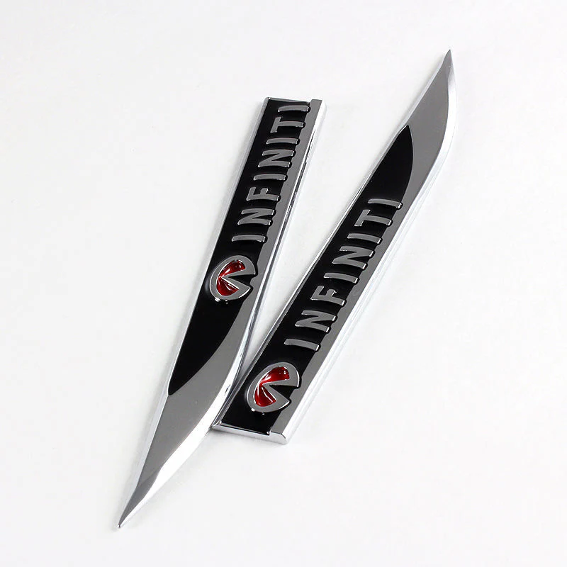 2007-2009 Infiniti G35 G37 4DR GT-Style Unpainted Black 3-Piece Front Bumper Body Spoiler Splitter Lip Kit with Metal Emblems Set - Image 6