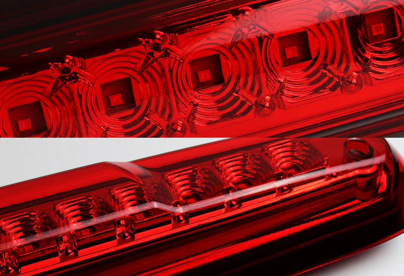 2007-2013 Silverado / Sierra LED Third Brake Light with Cargo Light - Chrome Housing Red Lens - Image 2