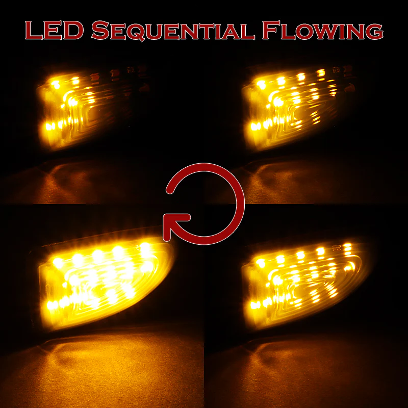 2007-2015 Smart Fortwo W451 Sequential Amber LED Turn Signal Front Side Marker Lights -Smoked Lens - Image 5