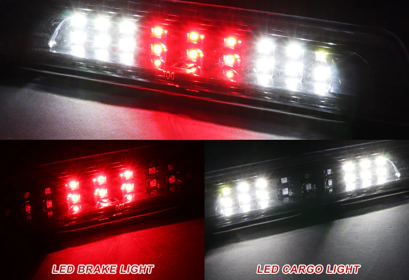 2007-2018 Toyota Tundra LED 3RD Brake Light Rear Stop Lamp - Black Housing Smoked Lens - Image 4