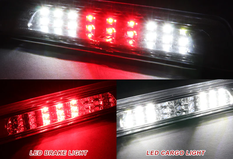 2007-2018 Toyota Tundra LED 3RD Brake Light Rear Stop Lamp - Chrome Housing Clear Lens - Image 4