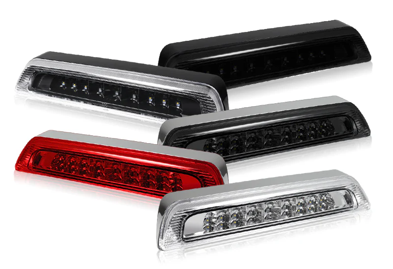 2007-2018 Toyota Tundra LED 3RD Brake Light Rear Stop Lamp - Chrome Housing Red Lens - Image 6