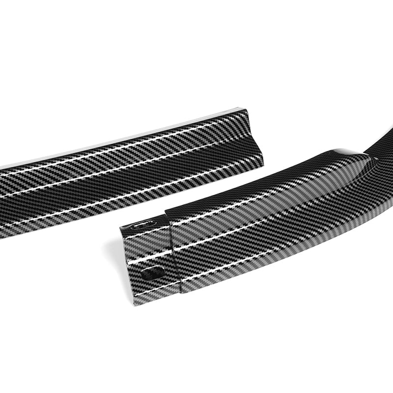 2008-2010 Subaru Impreza WRX Premium CS-Style Carbon Look 3-Piece Front Bumper Body Spoiler Splitter Lip Kit with Keychain - Image 2