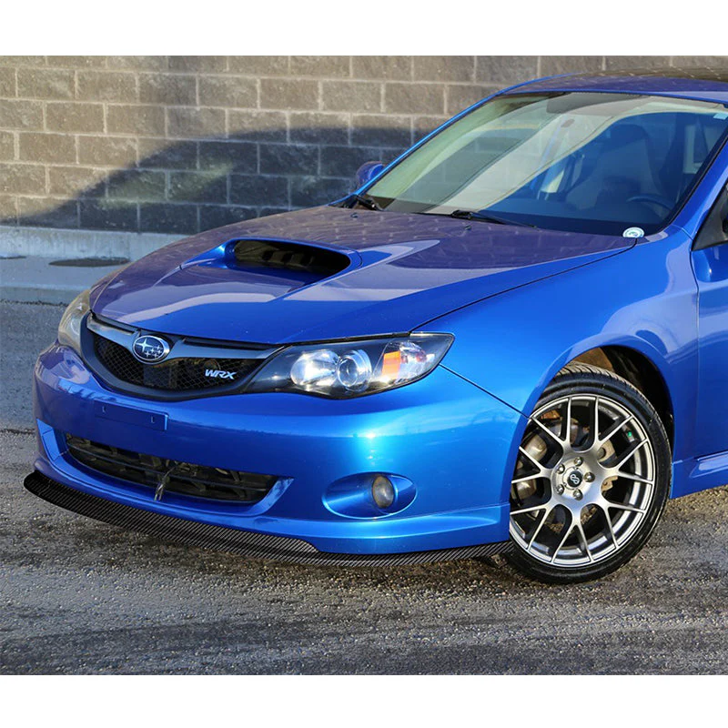 2008-2010 Subaru Impreza WRX Premium CS-Style Carbon Look 3-Piece Front Bumper Body Spoiler Splitter Lip Kit with Keychain - Image 4