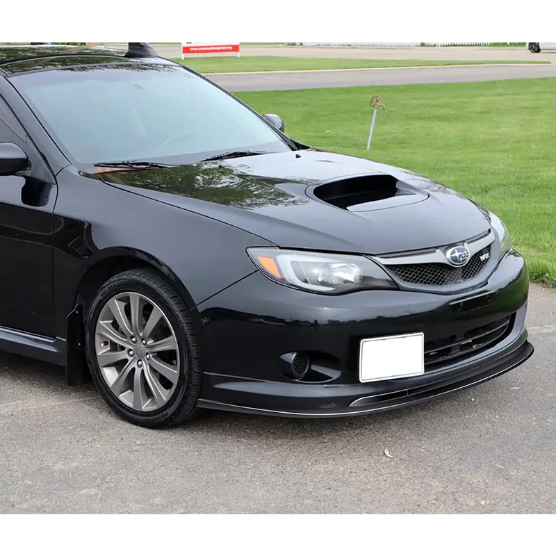 2008-2010 Subaru Impreza WRX Premium CS-Style PAINTED Black 3-Piece Front Bumper Body Spoiler Splitter Lip Kit - Image 7