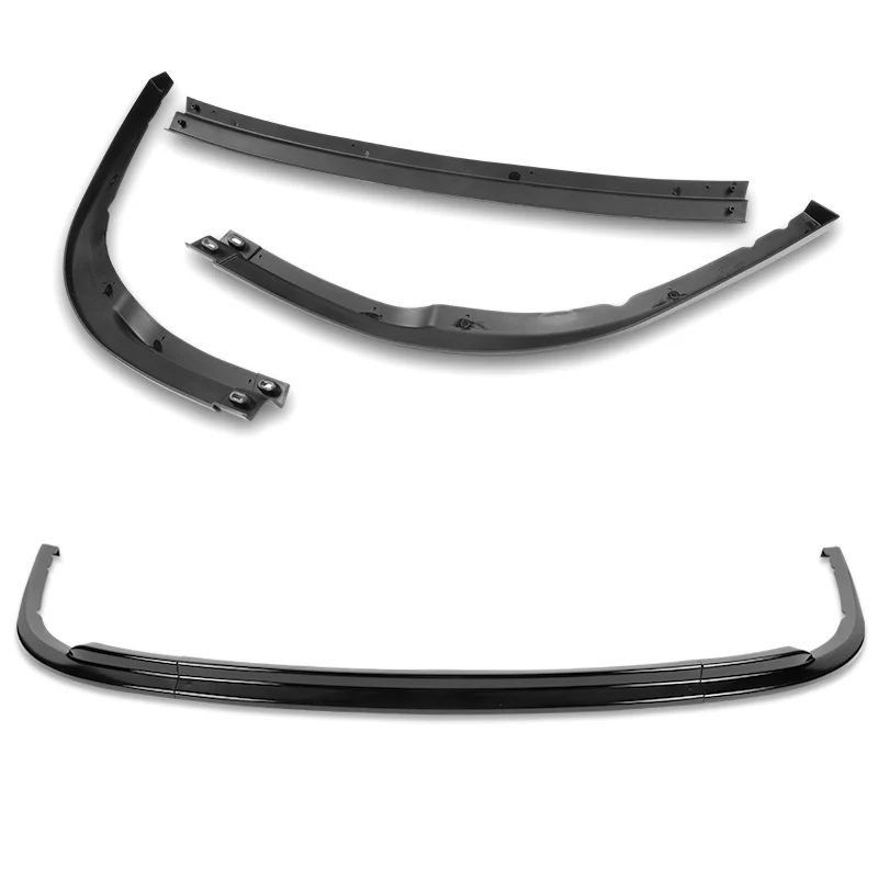 2008-2010 Subaru Impreza WRX Premium CS-Style Painted Black 3-Piece Front Bumper Body Spoiler Splitter Lip Kit with Keychain - Image 7