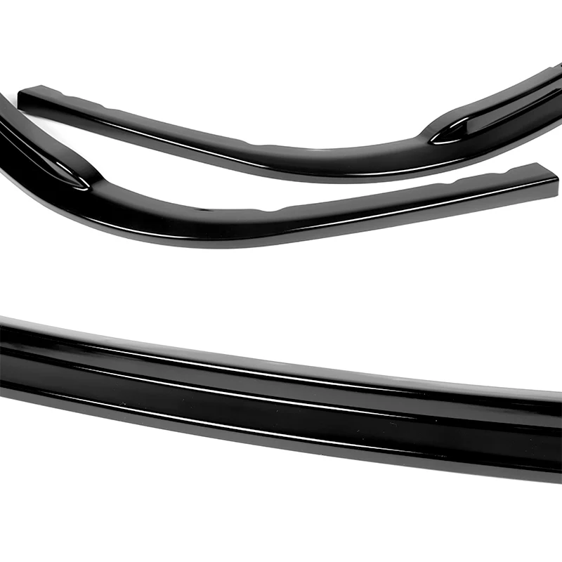 2008-2010 Subaru Impreza WRX Premium CS-Style Painted Black 3-Piece Front Bumper Body Spoiler Splitter Lip Kit with Keychain - Image 8
