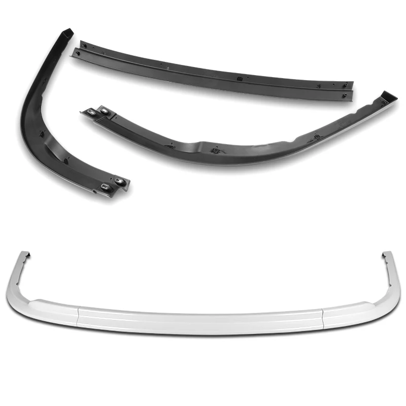 2008-2010 Subaru Impreza WRX Premium CS-Style PAINTED White 3-Piece Front Bumper Body Spoiler Splitter Lip Kit - Image 4