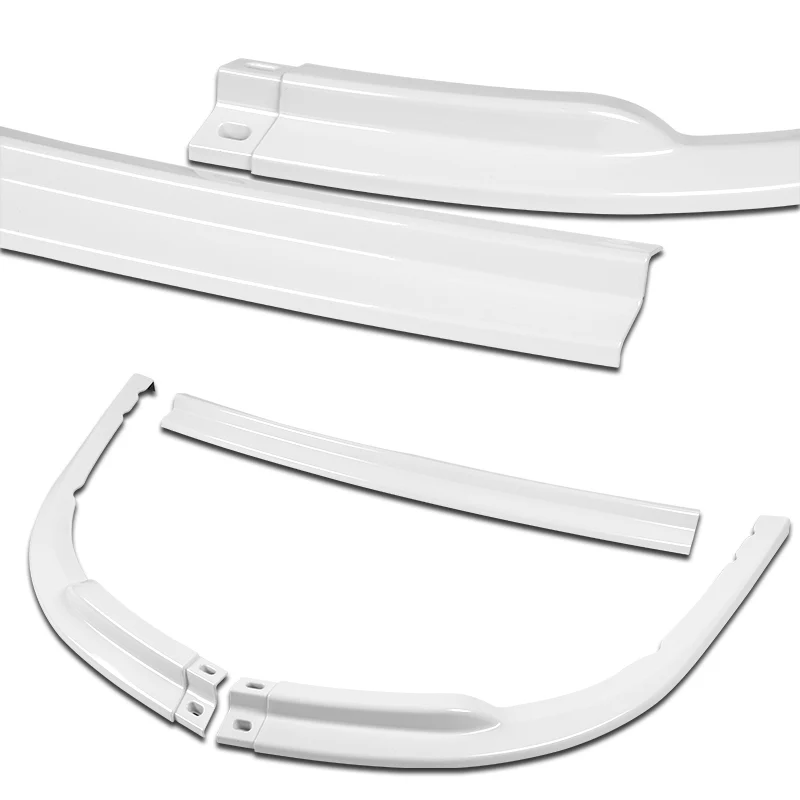 2008-2010 Subaru Impreza WRX Premium CS-Style Painted White 3-Piece Front Bumper Body Spoiler Splitter Lip Kit with Keychain - Image 3
