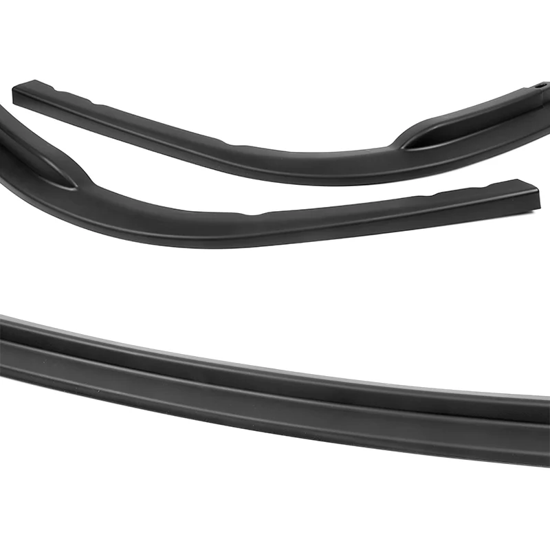 2008-2010 Subaru Impreza WRX Premium CS-Style Unpainted Black 3-Piece Front Bumper Body Spoiler Splitter Lip Kit with Keychain - Image 9