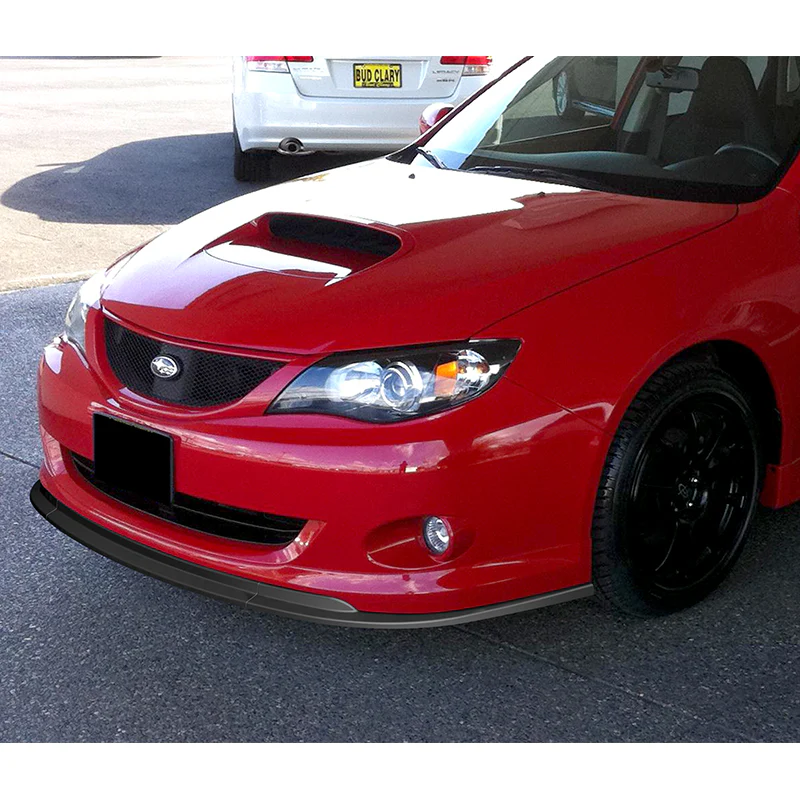 2008-2010 Subaru Impreza WRX Premium CS-Style UNPAINTED Matte Black 3-Piece Front Bumper Body Spoiler Splitter Lip Kit - Image 5