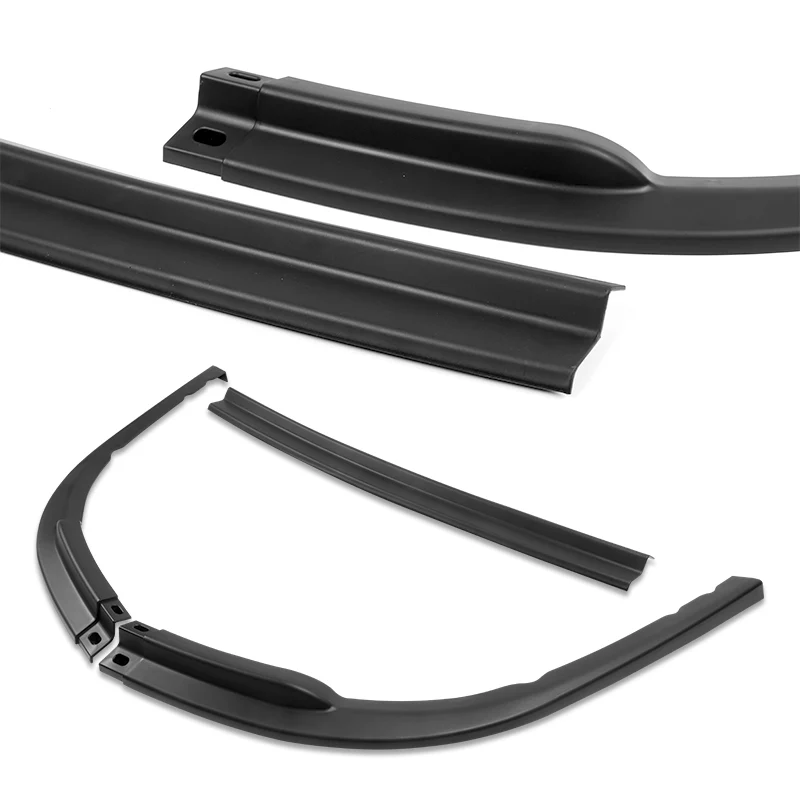 2008-2010 Subaru Impreza WRX Premium CS-Style UNPAINTED Matte Black 3-Piece Front Bumper Body Spoiler Splitter Lip Kit - Image 7