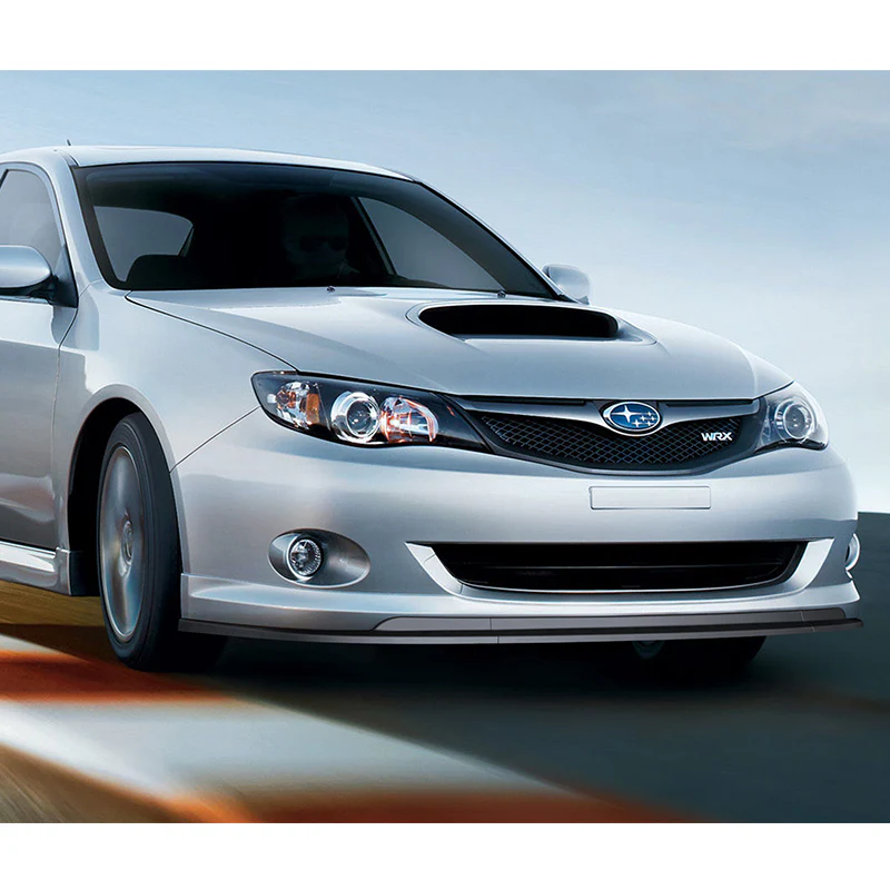 2008-2010 Subaru Impreza WRX Premium CS-Style UNPAINTED Matte Black 3-Piece Front Bumper Body Spoiler Splitter Lip Kit - Image 8