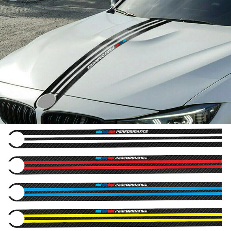 2008-2013 BMW E90 E92 E93 M3 Carbon Look 3-Piece Front Bumper Body Spoiler Splitter Lip Kit with Vinyl Hood Sticker - Image 4