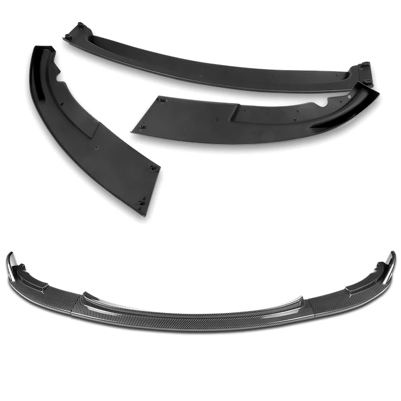 2008-2013 BMW E90 E92 E93 M3 Carbon Look 3-Piece Front Bumper Body Spoiler Splitter Lip Kit - Image 3