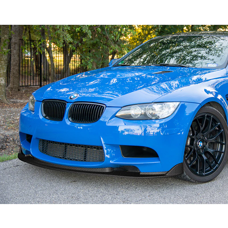 2008-2013 BMW E90 E92 E93 M3 Carbon Look 3-Piece Front Bumper Body Spoiler Splitter Lip Kit - Image 4