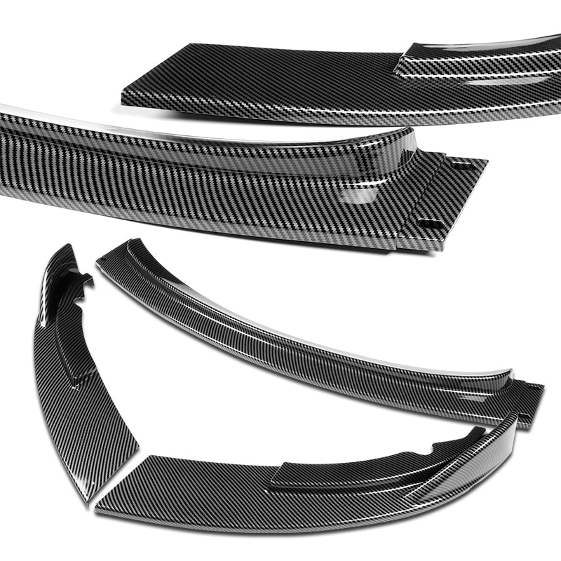2008-2013 BMW E90 E92 E93 M3 Carbon Look 3-Piece Front Bumper Body Spoiler Splitter Lip Kit - Image 7