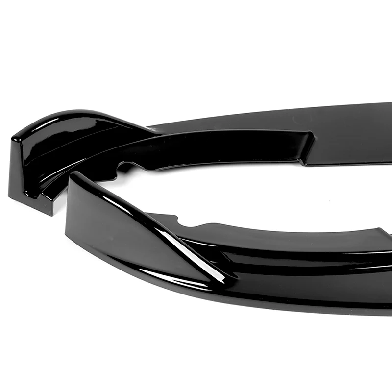 2008-2013 BMW E90 E92 E93 M3 Painted Black 3-Piece Front Bumper Body Spoiler Splitter Lip Kit - Image 2