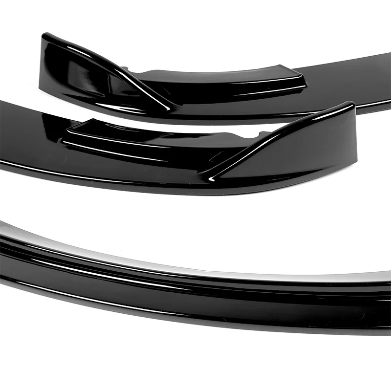 2008-2013 BMW E90 E92 E93 M3 Painted Black 3-Piece Front Bumper Body Spoiler Splitter Lip Kit - Image 6