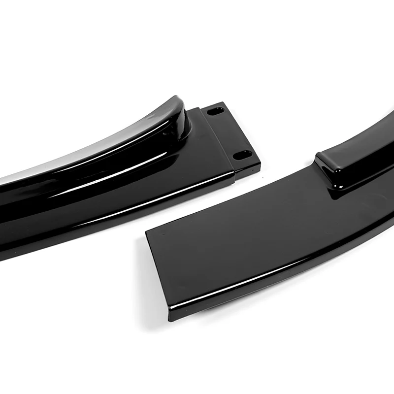 2008-2013 BMW E90 E92 E93 M3 Painted Black 3-Piece Front Bumper Body Spoiler Splitter Lip Kit with Vinyl Hood Sticker - Image 9