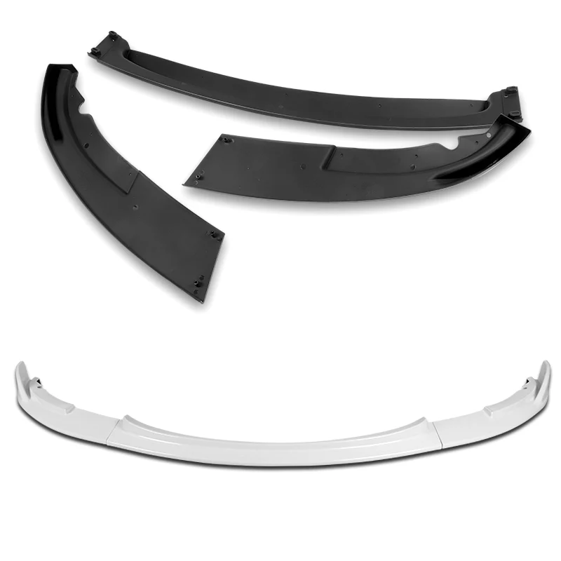 2008-2013 BMW E90 E92 E93 M3 Painted White 3-Piece Front Bumper Body Spoiler Splitter Lip Kit - Image 3