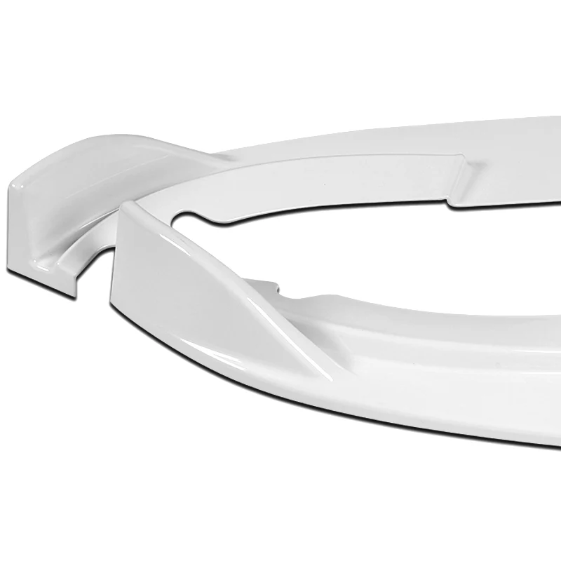 2008-2013 BMW E90 E92 E93 M3 Painted White 3-Piece Front Bumper Body Spoiler Splitter Lip Kit with Vinyl Hood Sticker - Image 2