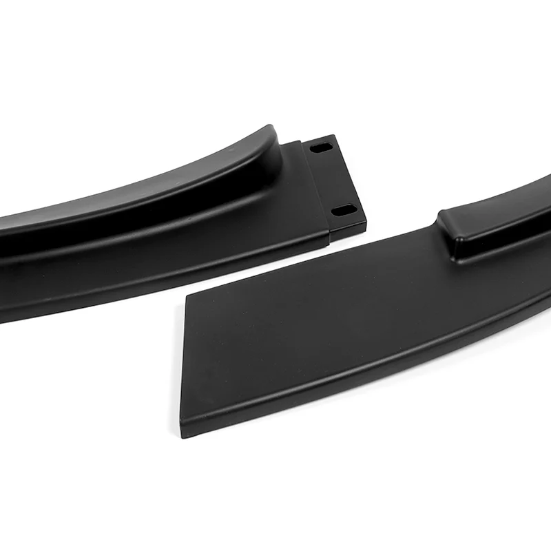 2008-2013 BMW E90 E92 E93 M3 Unpainted Black 3-Piece Front Bumper Body Spoiler Splitter Lip Kit with Vinyl Hood Sticker - Image 8