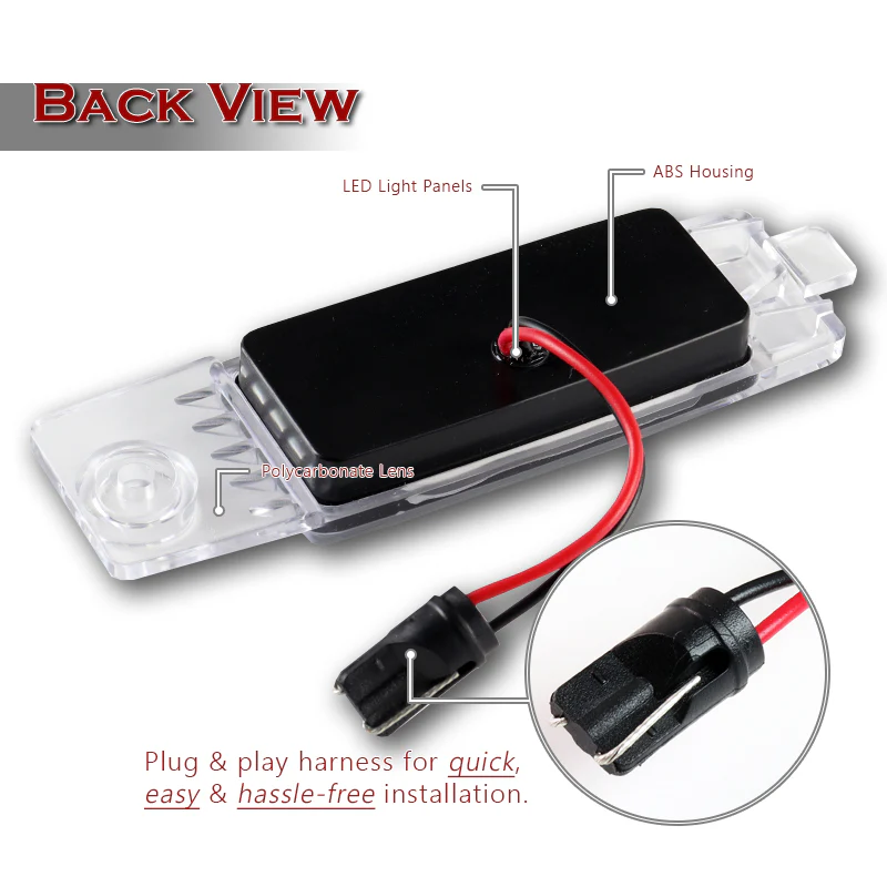 2008-2013 Toyota Highlander / 1999-2003 Lexus RX300 White SMD LED License Plate Lights (2pcs) - Image 3