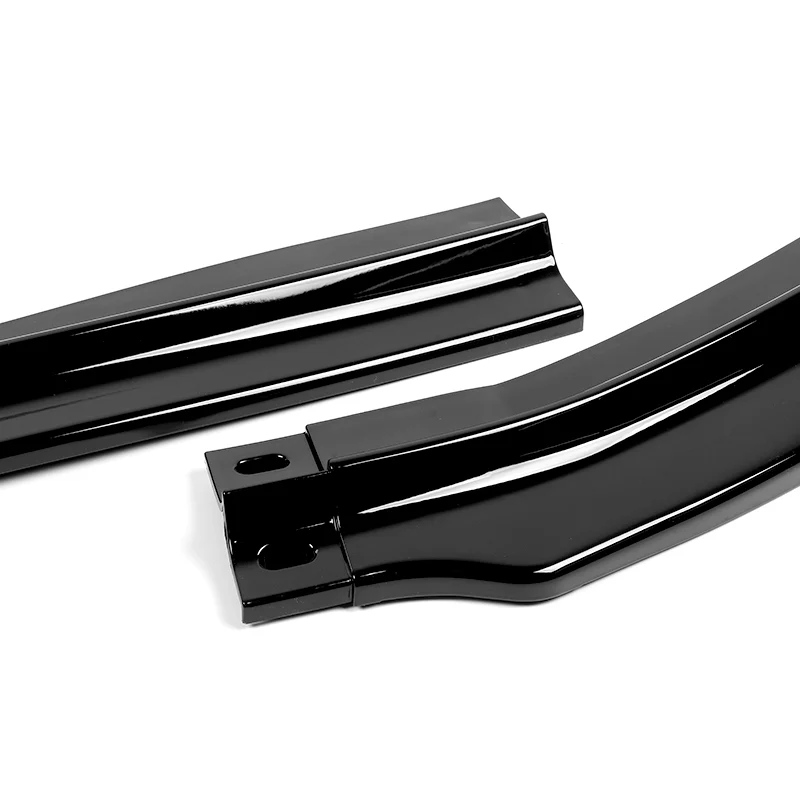 2008-2015 Mitsubishi Evolution X R-Style Painted Black 3-Piece Front Bumper Body Spoiler Splitter Lip Kit - Image 2