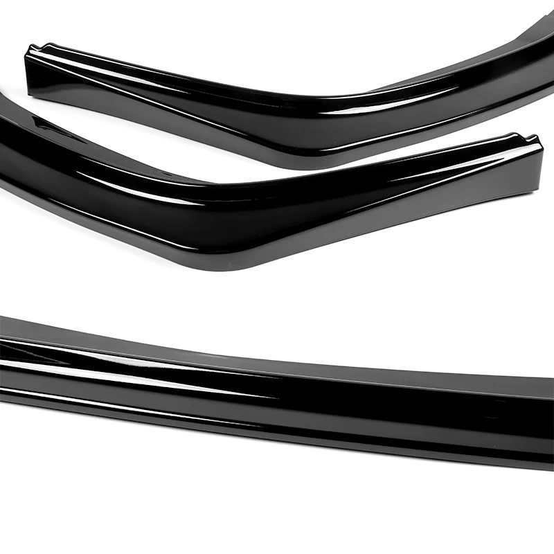 2008-2015 Mitsubishi Evolution X R-Style Painted Black 3-Piece Front Bumper Body Spoiler Splitter Lip Kit - Image 7