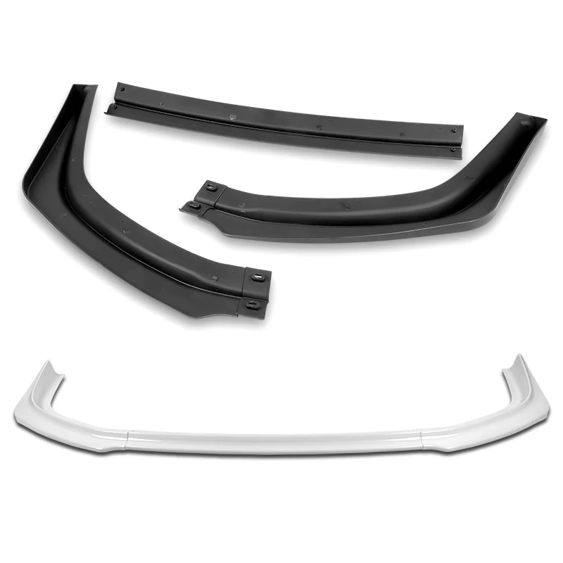 2008-2015 Mitsubishi Evolution X R-Style Painted White 3-Piece Front Bumper Body Spoiler Splitter Lip Kit - Image 4