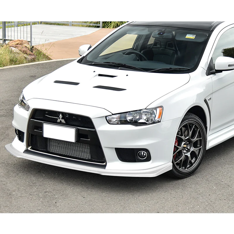 2008-2015 Mitsubishi Evolution X R-Style Painted White 3-Piece Front Bumper Body Spoiler Splitter Lip Kit - Image 5