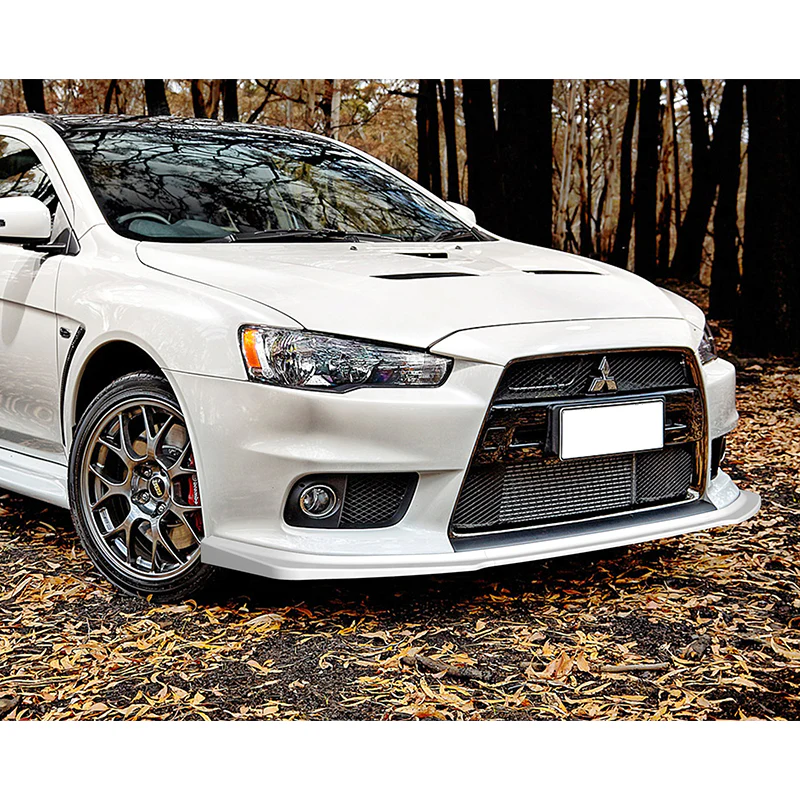 2008-2015 Mitsubishi Evolution X R-Style Painted White 3-Piece Front Bumper Body Spoiler Splitter Lip Kit - Image 8