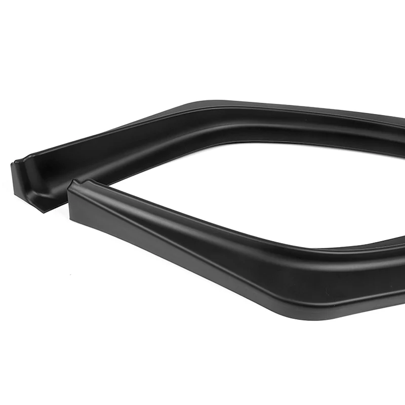 2008-2015 Mitsubishi Evolution X R-Style Unpainted Black 3-Piece Front Bumper Body Spoiler Splitter Lip Kit with Lanyard Set - Image 2