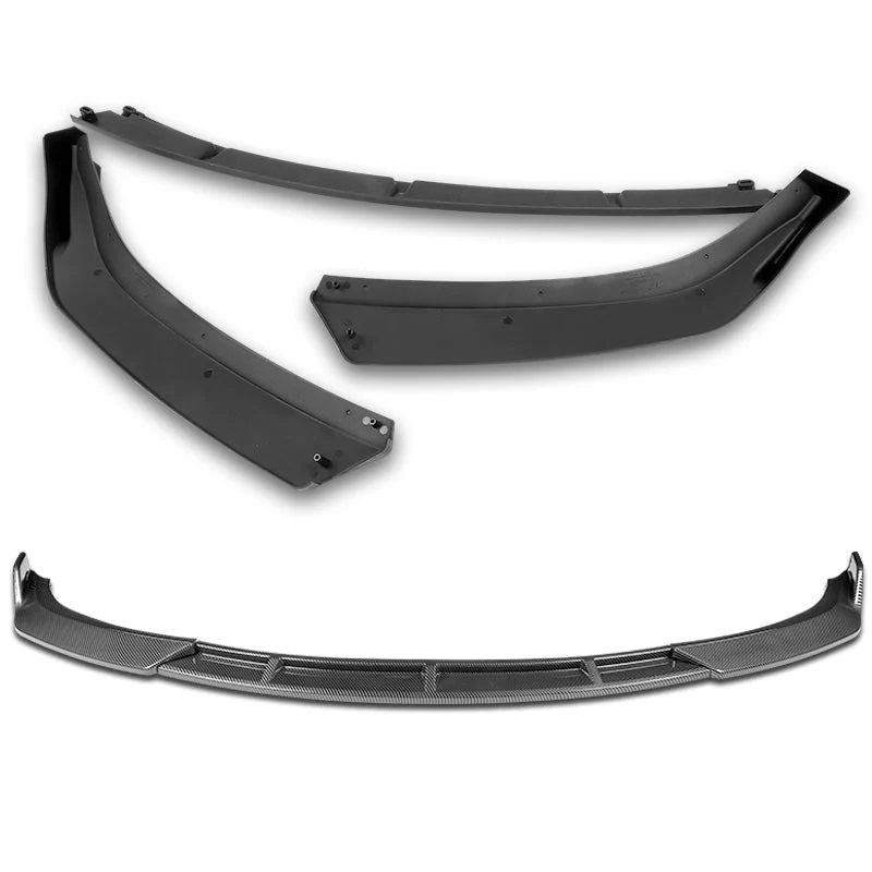 2009-2010 Lexus IS250 IS350 GT-Style Carbon Look 3-Piece Front Bumper Body Spoiler Splitter Lip Kit with Leather Keychain Set - Image 9