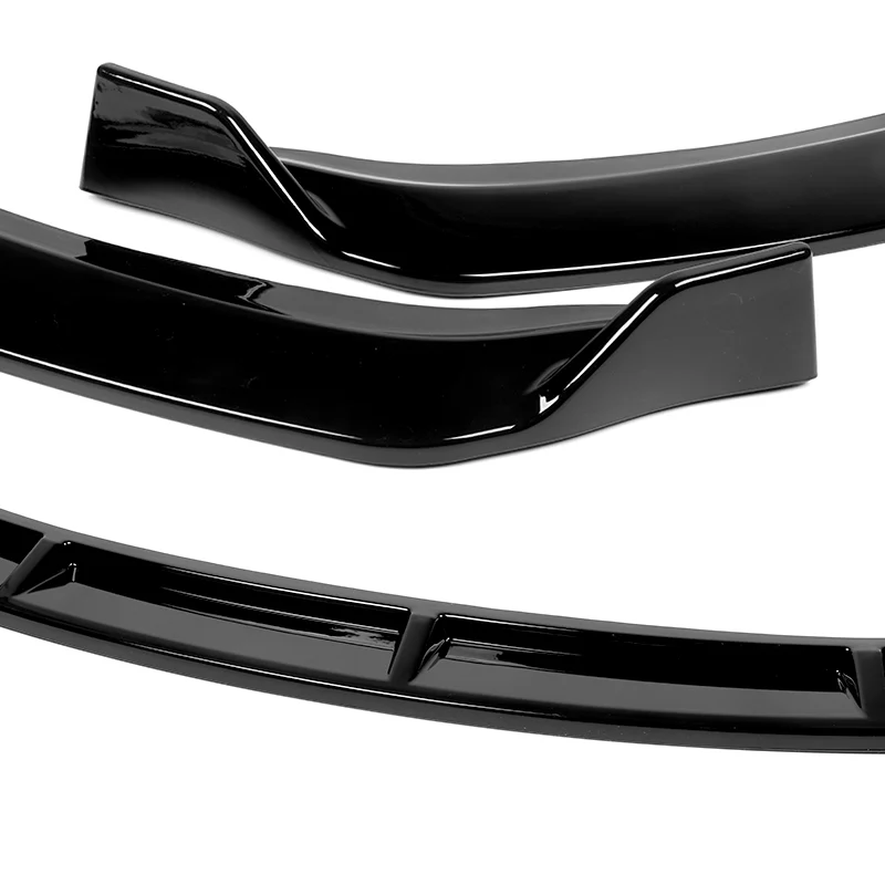 2009-2010 Lexus IS250 IS350 GT-Style Painted Black 3-Piece Front Bumper Body Spoiler Splitter Lip Kit with Leather Keychain Set - Image 7