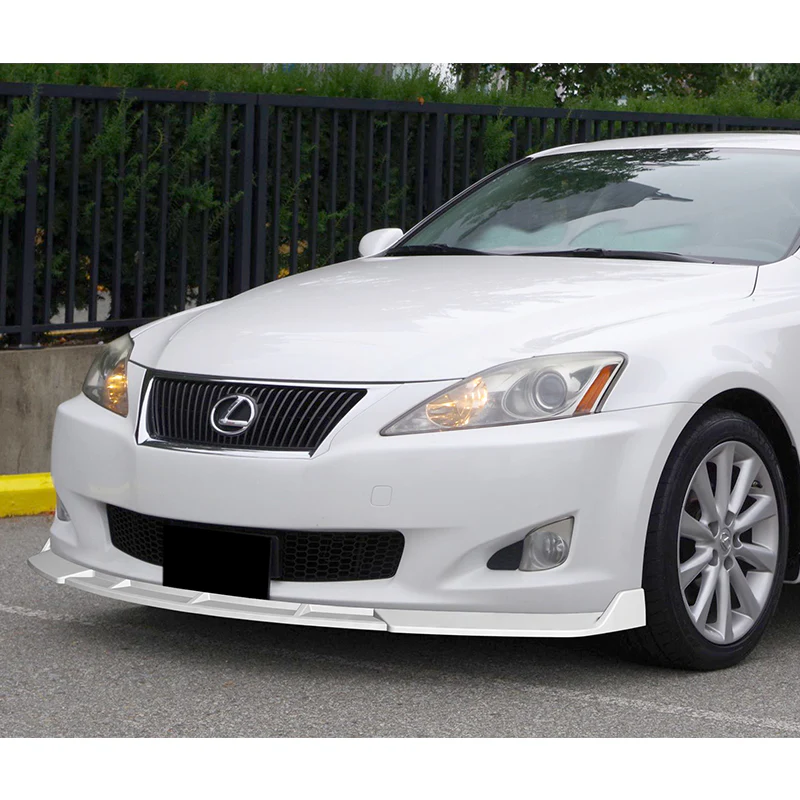 2009-2010 Lexus IS250 IS350 GT-Style Painted White 3-Piece Front Bumper Body Spoiler Splitter Lip Kit - Image 4